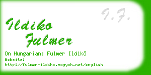 ildiko fulmer business card